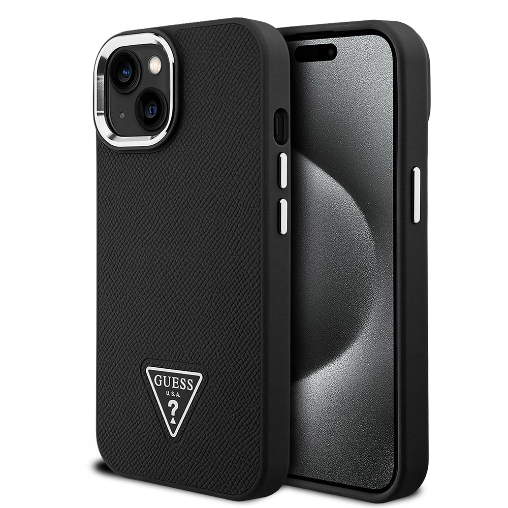 Guess iPhone 14 Orjinal Lisanslı Magsafe Grained Triangle Kılıf Guess iPhone 14 Orjinal Lisanslı Magsafe Grained Triangle Kılıf